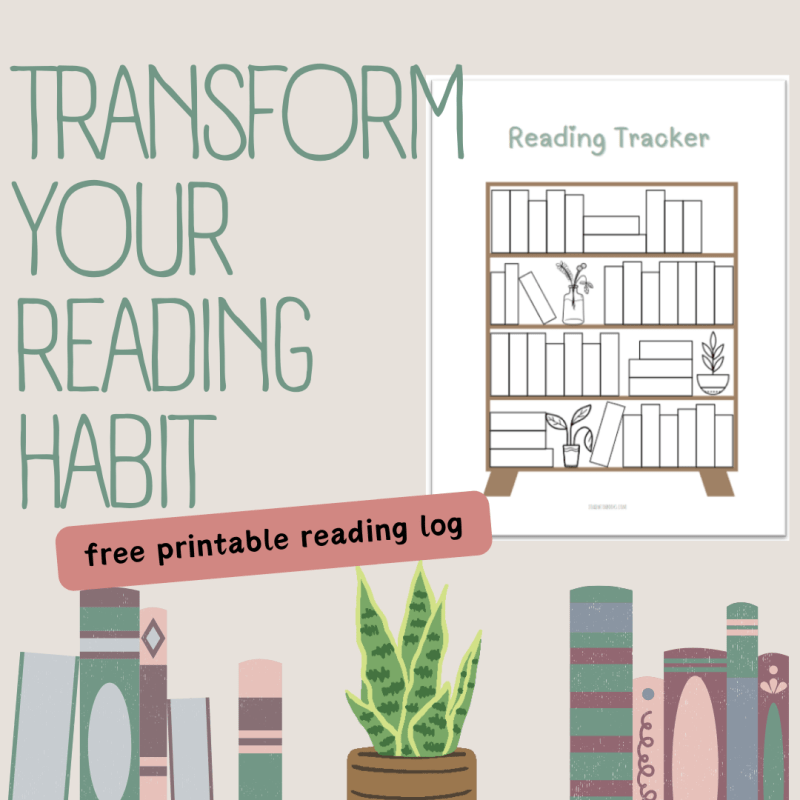 Transform Your Reading Habit: Free Printable Bookshelf Reading&nbsp;Log